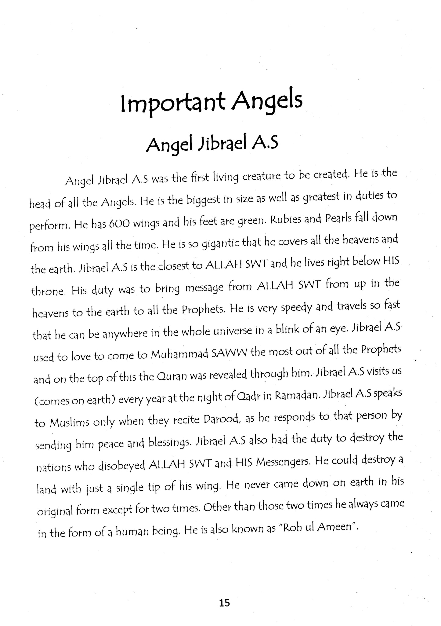 Allah SWT's Most Wonderful Creations - The Angels and the Prophets  [English]