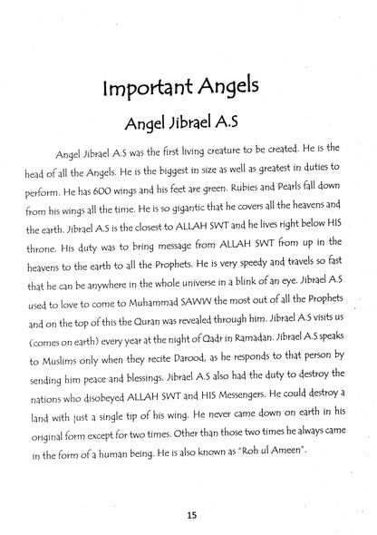 Allah SWT's Most Wonderful Creations - The Angels and the Prophets  [English]