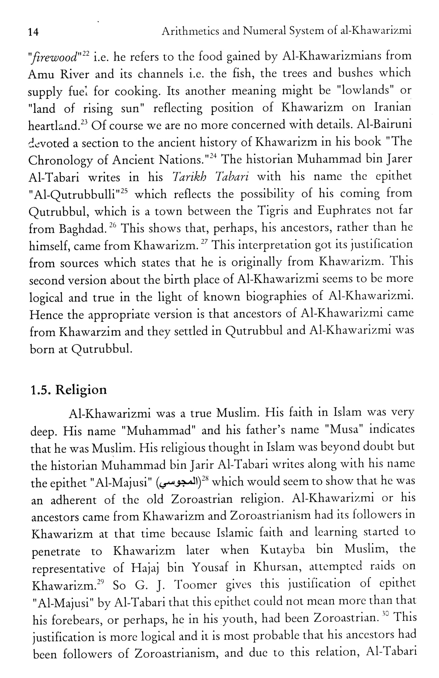 Arithmetics & Numerical System Of Al-Khawarizmi  [English]