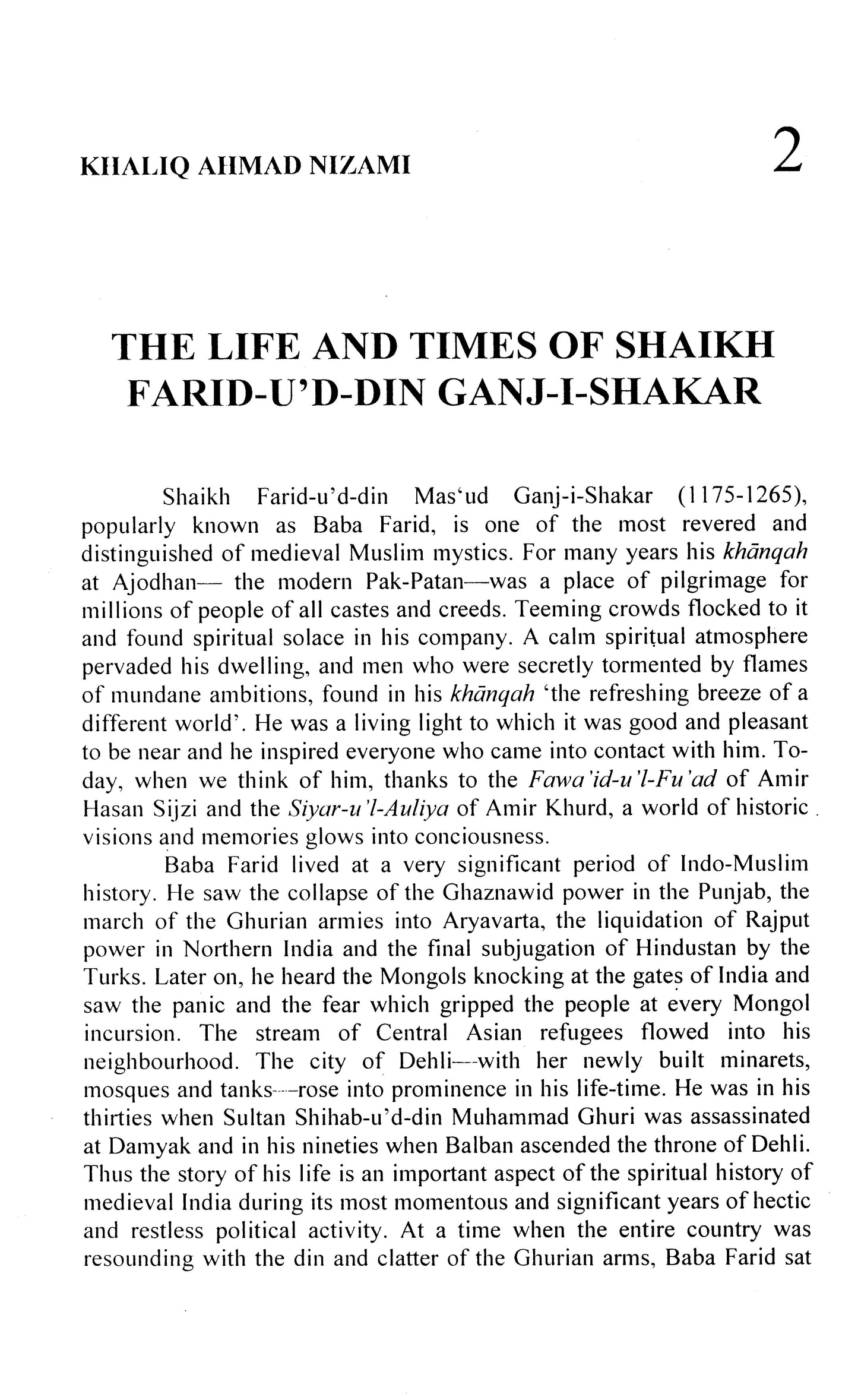 Babaji: Life And Teachings Of Farid-Ud-Din Ganjshakar  [English]