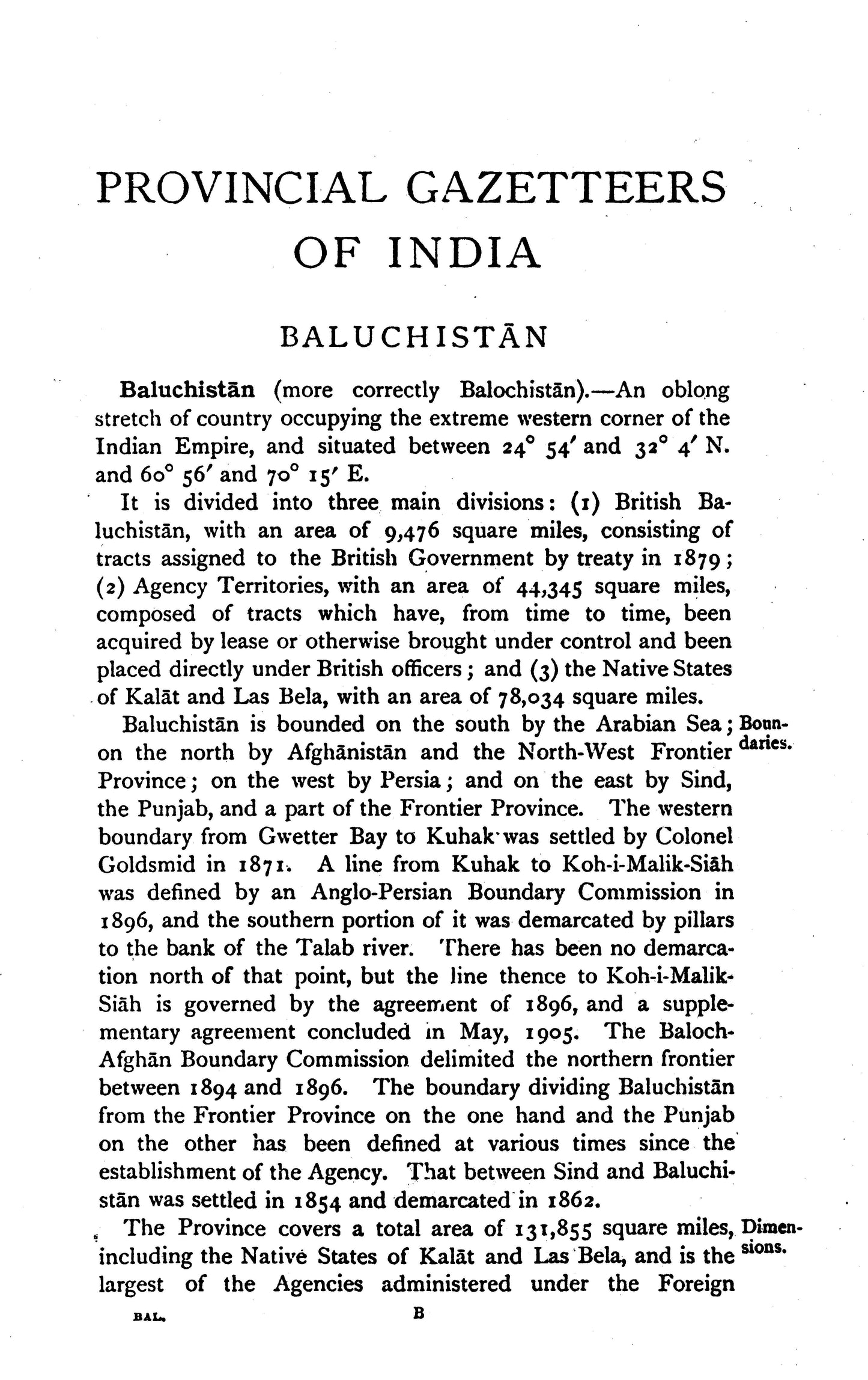 Imperial Gazetteer Baluchistan  [English]