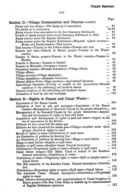 Gazetteer Of The Bannu District 1883-4  [English]