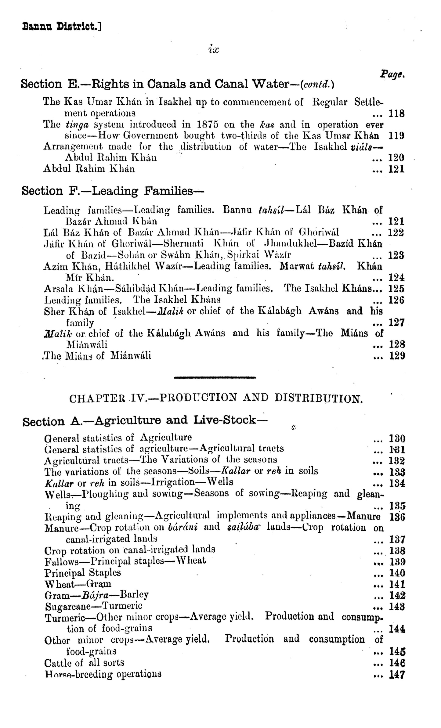 Gazetteer Of The Bannu District 1883-4  [English]