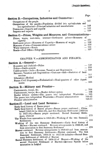 Gazetteer Of The Bannu District 1883-4  [English]