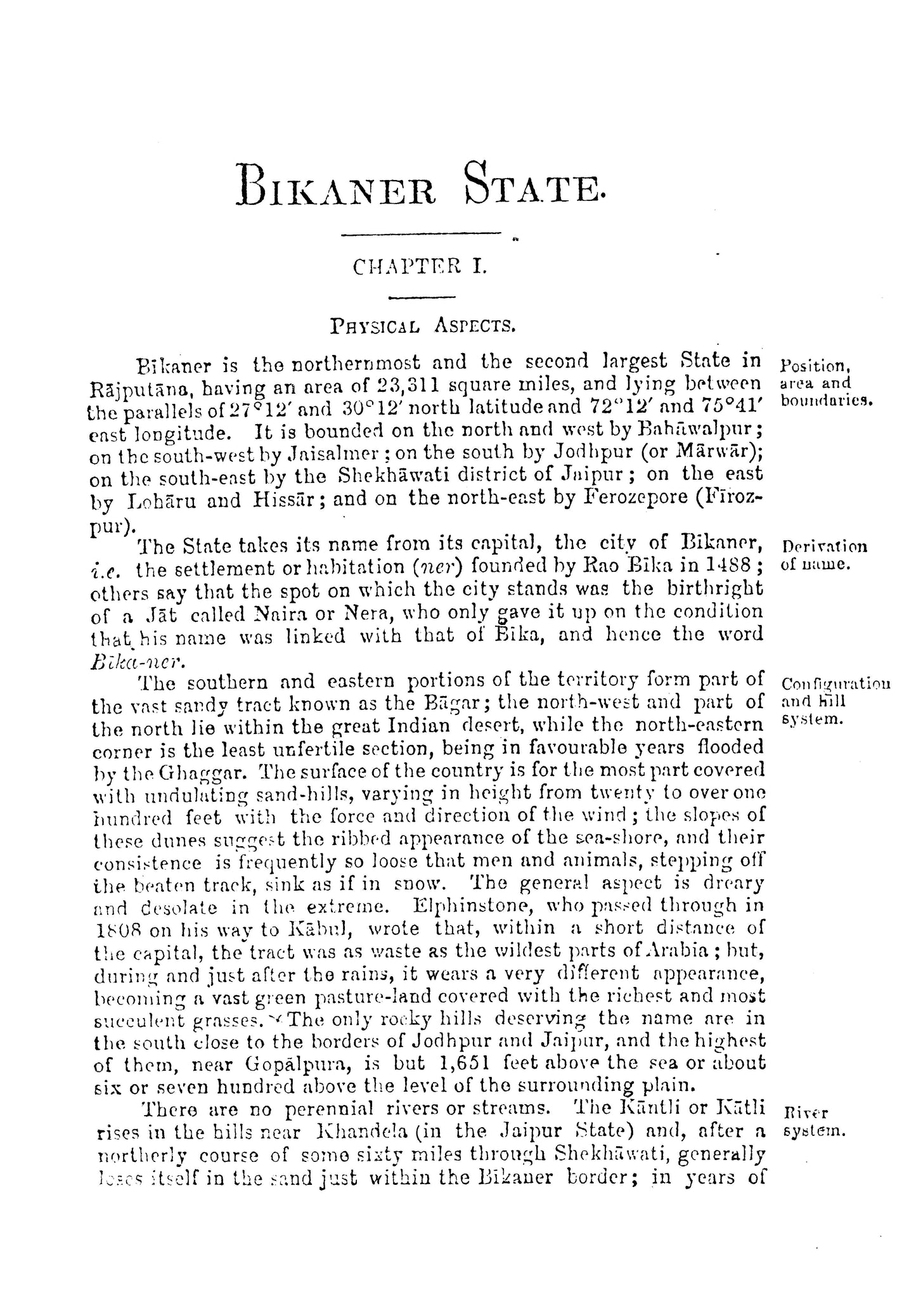 Gazetteer Of The Bikaner State  [English]