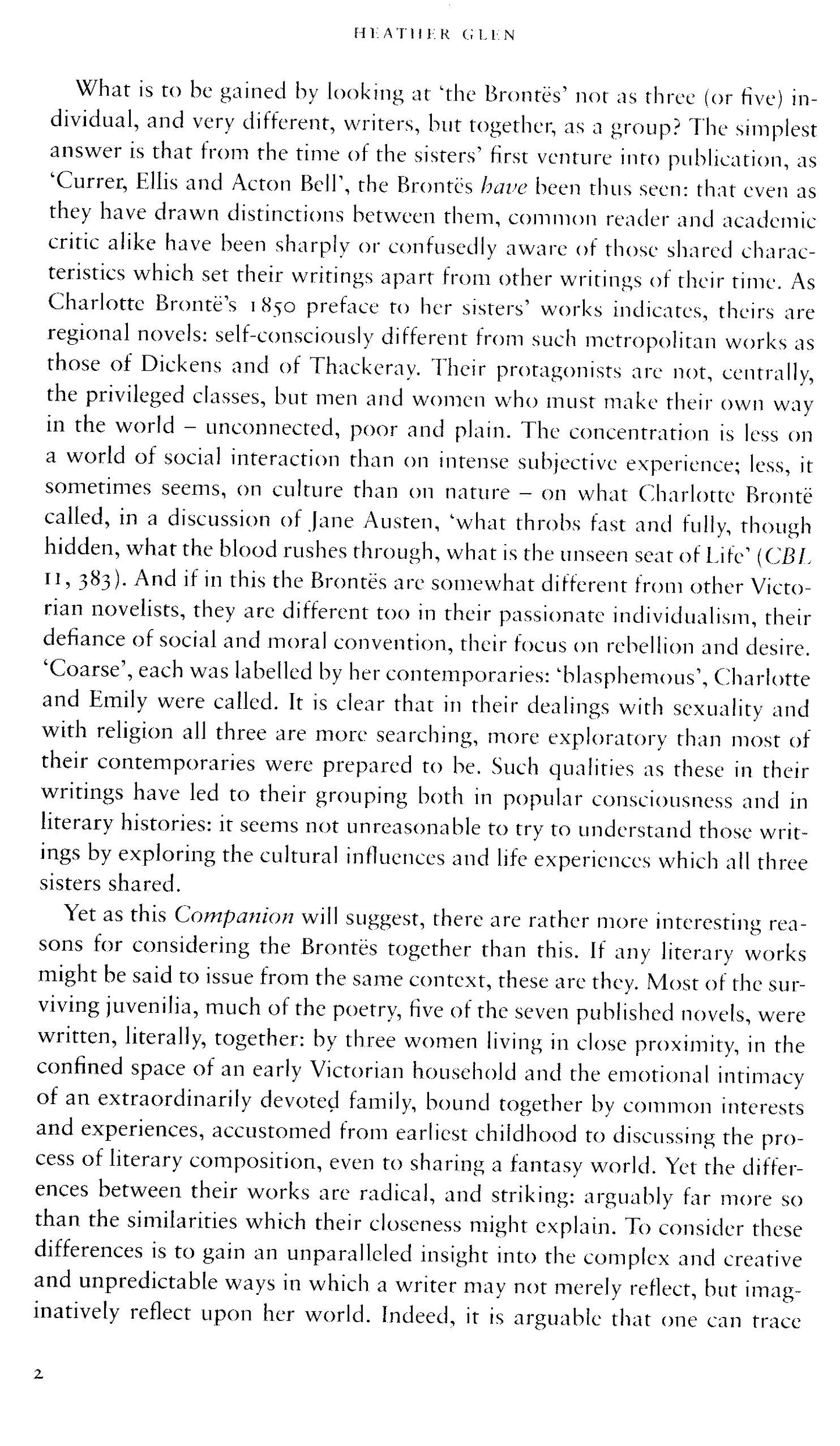 The Cambridge Companion To The Brontes - Heather Glen [English]