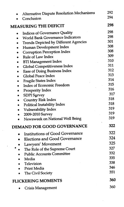 Governance Deficit A Case Study Of Pakistan  [English]