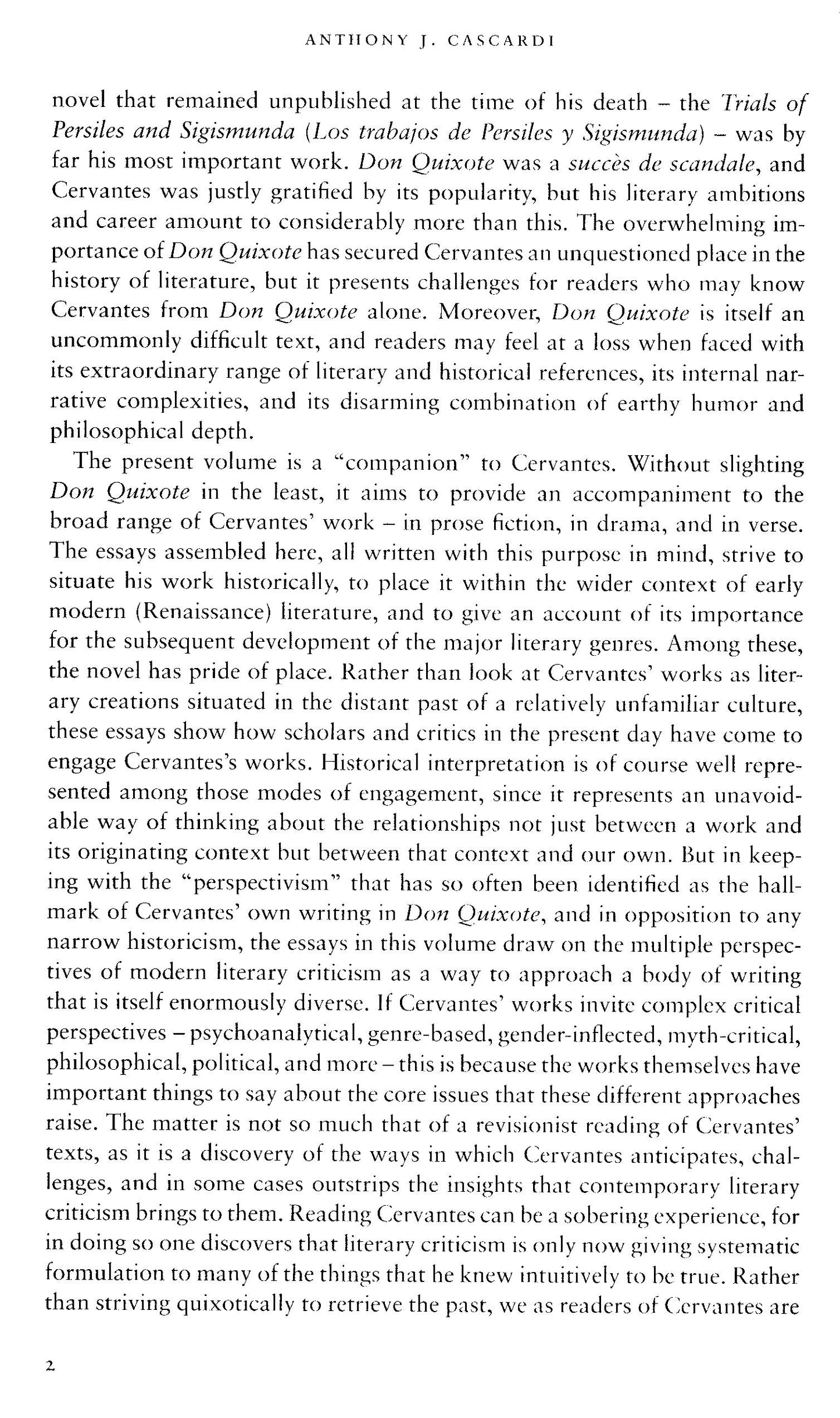 The Cambridge Companion To Cervantes - Anthony J. Cascardi [English]