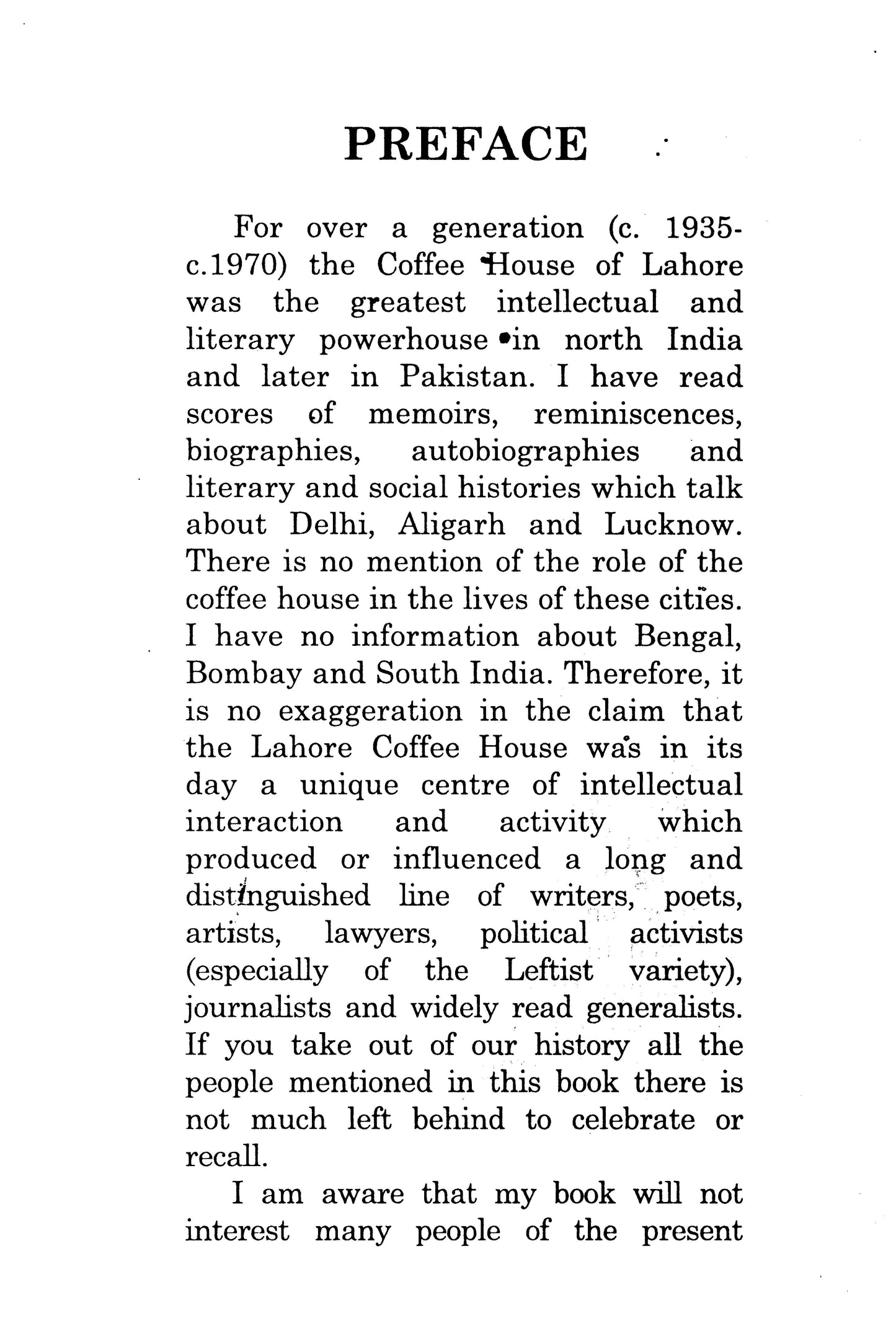 The Coffee House Of Lahore  [English]