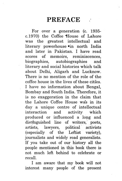 The Coffee House Of Lahore  [English]