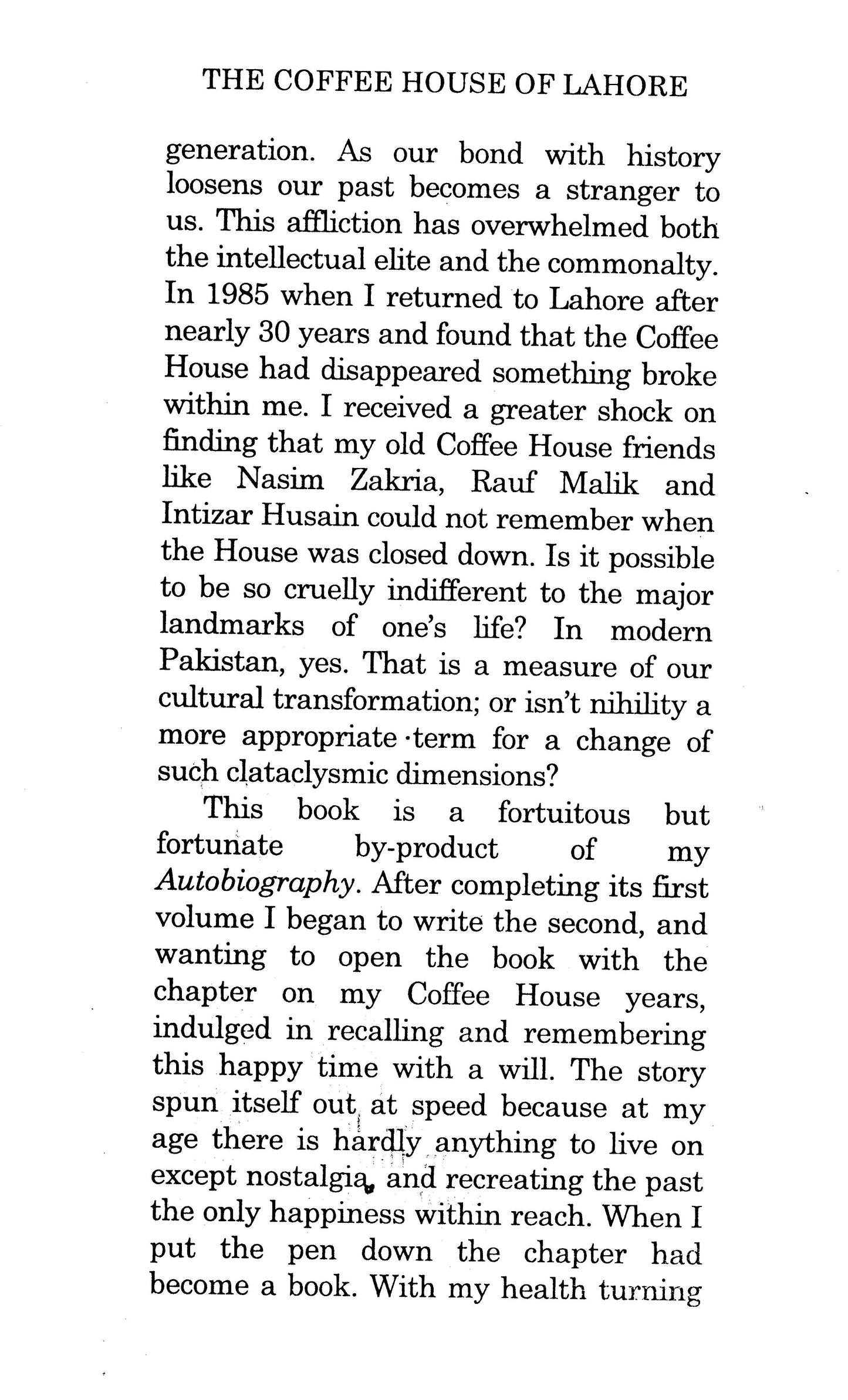 The Coffee House Of Lahore  [English]