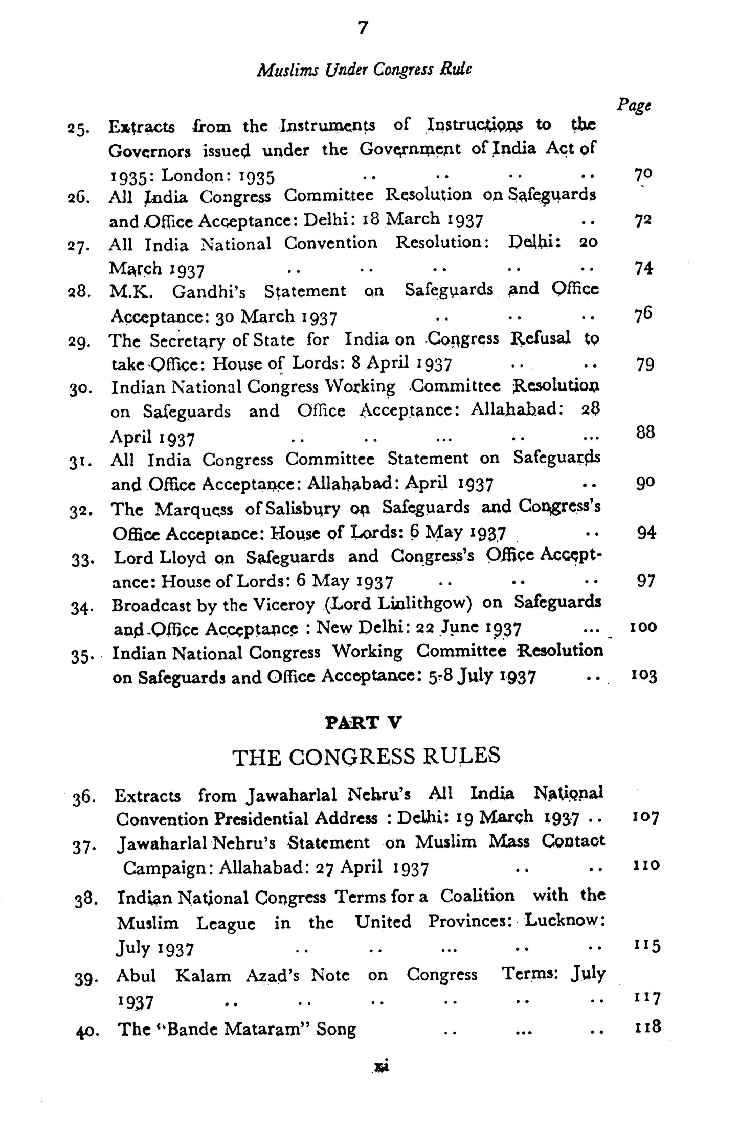 Muslims Under Congress Rule 1937-1939  [English]