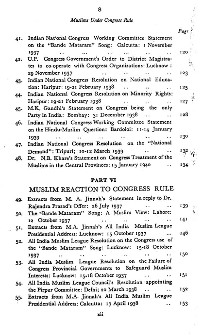 Muslims Under Congress Rule 1937-1939  [English]