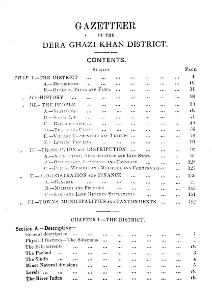 Gazetteer Of The Dera Ghazi Khan 1893-97  [English]