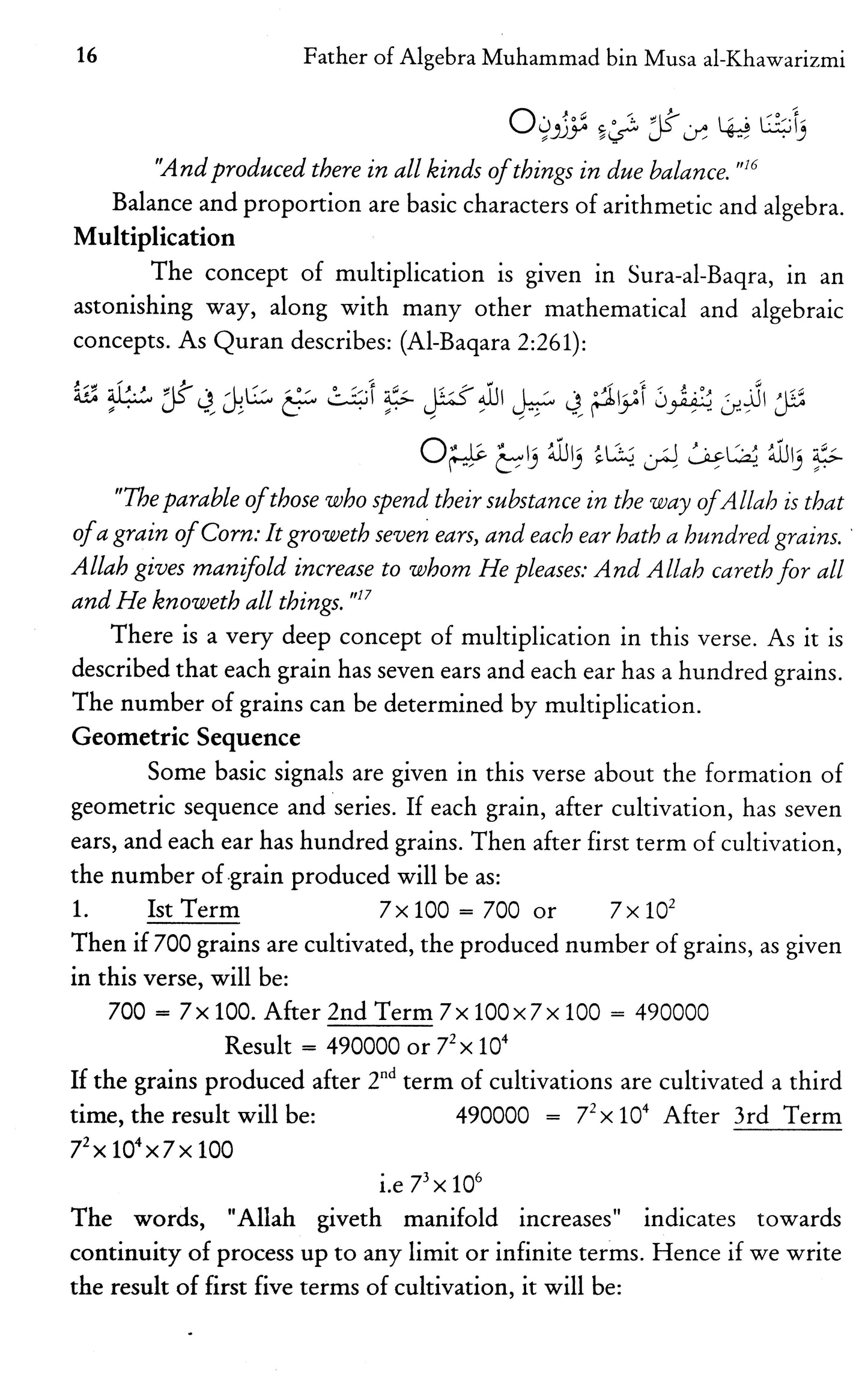 Father Of Algebra Muhamad Bin Musa Al-Khawarizmi  [English]