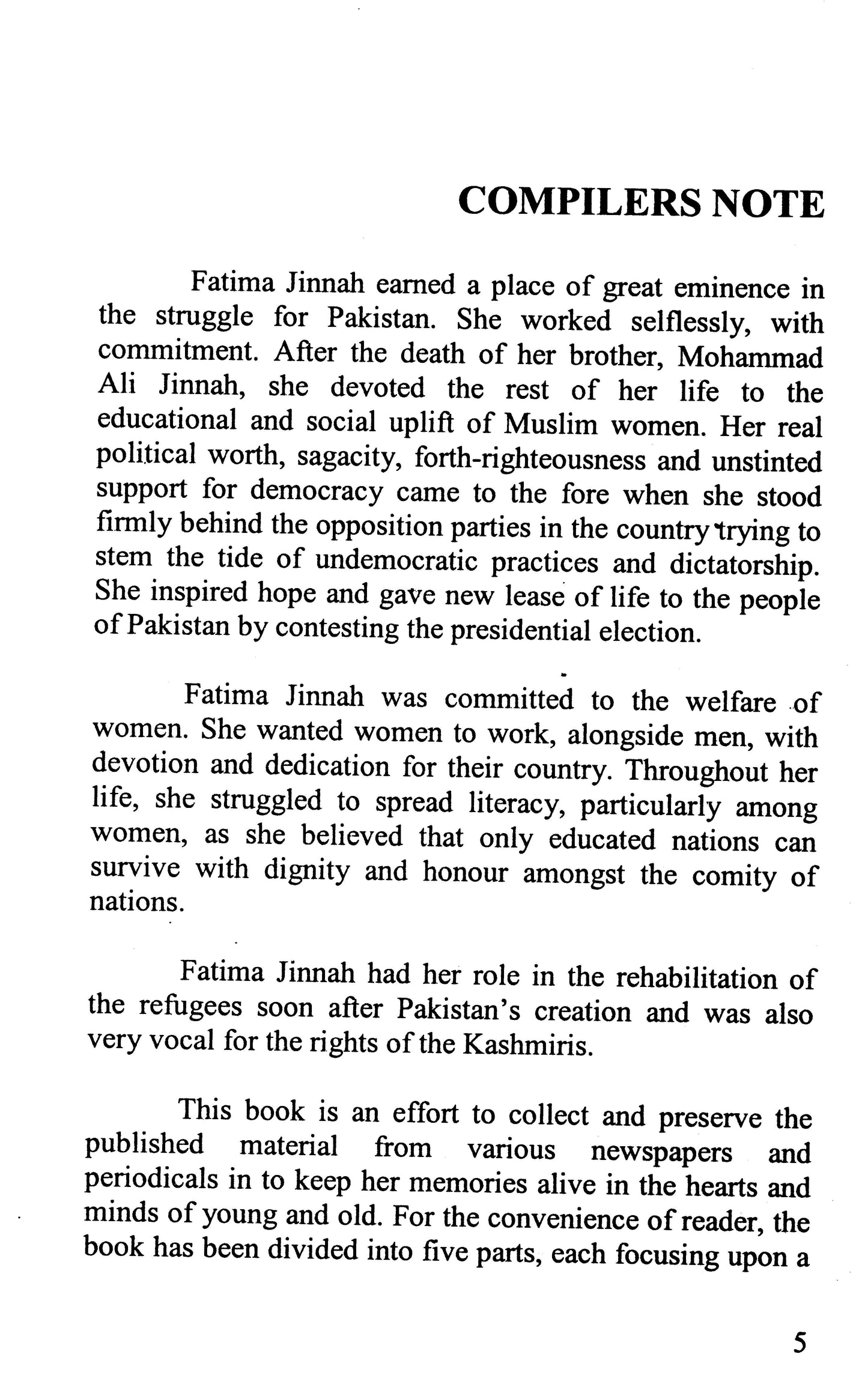 Fatima Jinnah Through The Pages  [English]