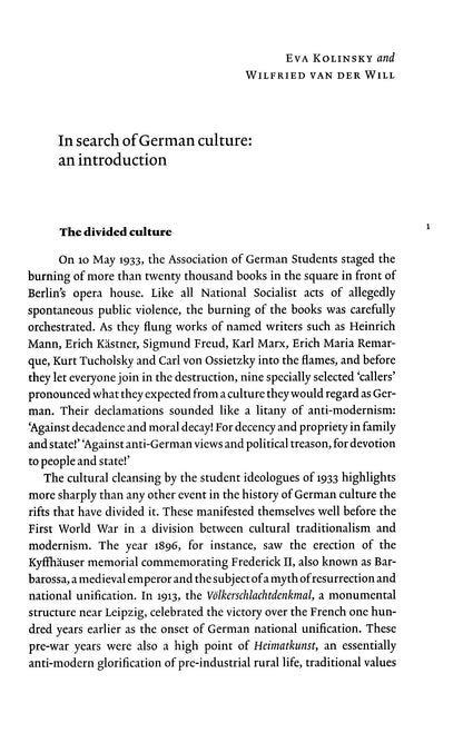 The Cambridge Companion To Modern German Culture - Eva Kolinsky and Wilfried van der Will[English]