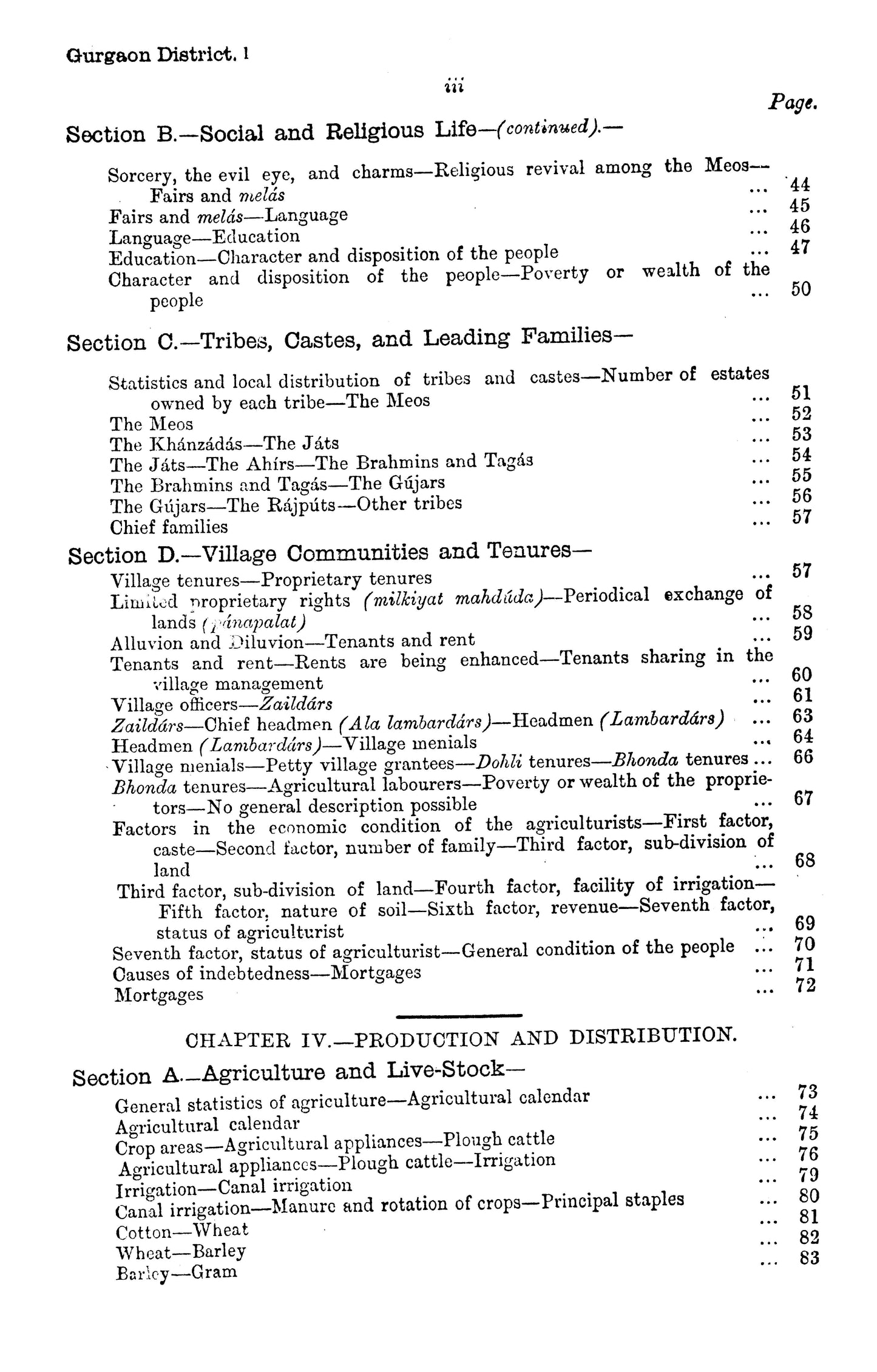 Gazetteer Of The Gurgaon District 1883-84  [English]