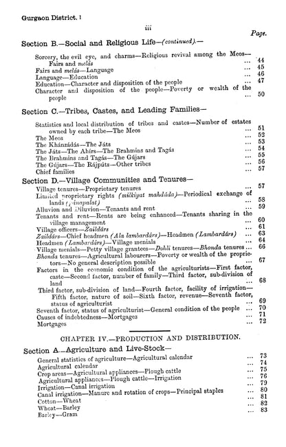 Gazetteer Of The Gurgaon District 1883-84  [English]