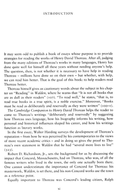 The Cambridge Companion To Henry David Thoreau - Joel Myerson [English]