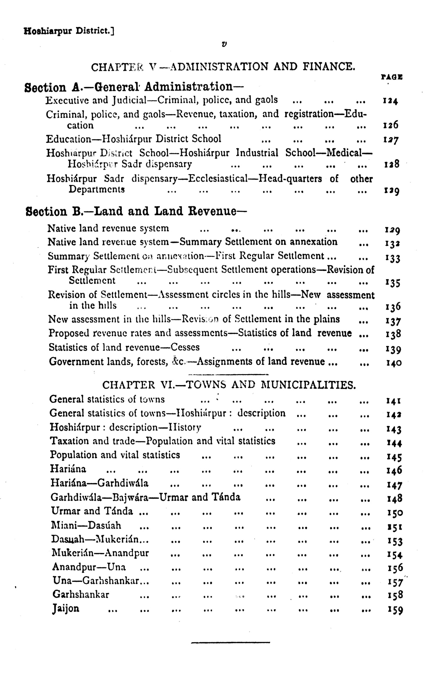 Gazetteer Of The Hoshiarpur District 1883-84  [English]