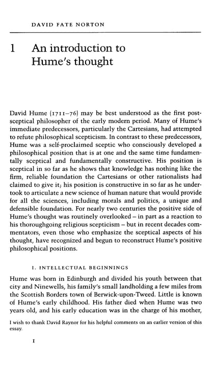 The Cambridge Companion To Hume - David Fate Norton [English]