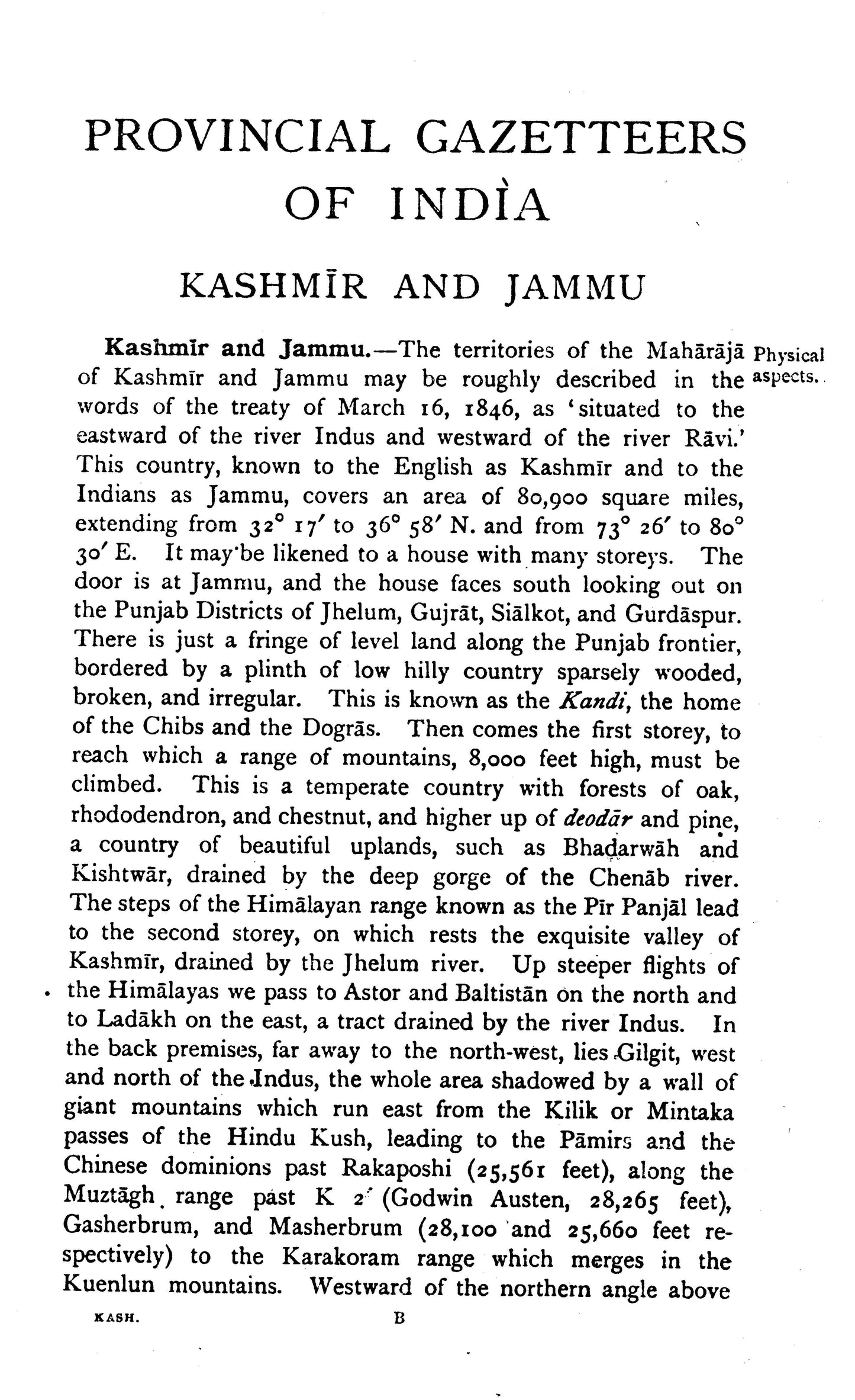 Imperial Gazetteer Kashmir And Jammu  [English]