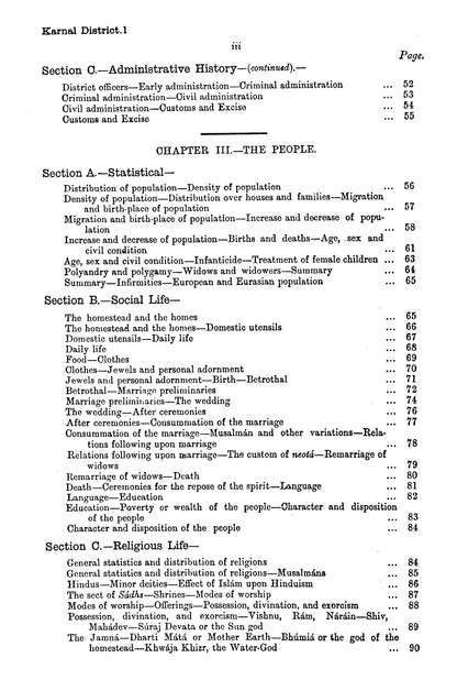 Gazetteer Of The Karnal District 1883-84  [English]