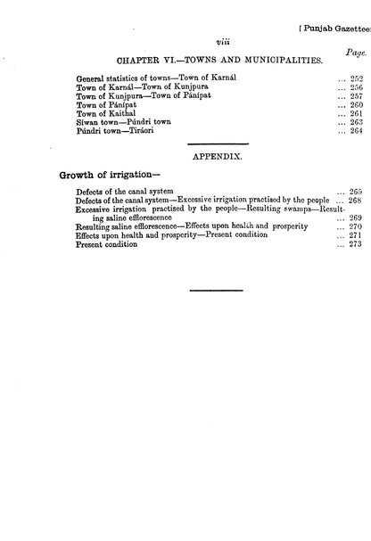 Gazetteer Of The Karnal District 1883-84  [English]