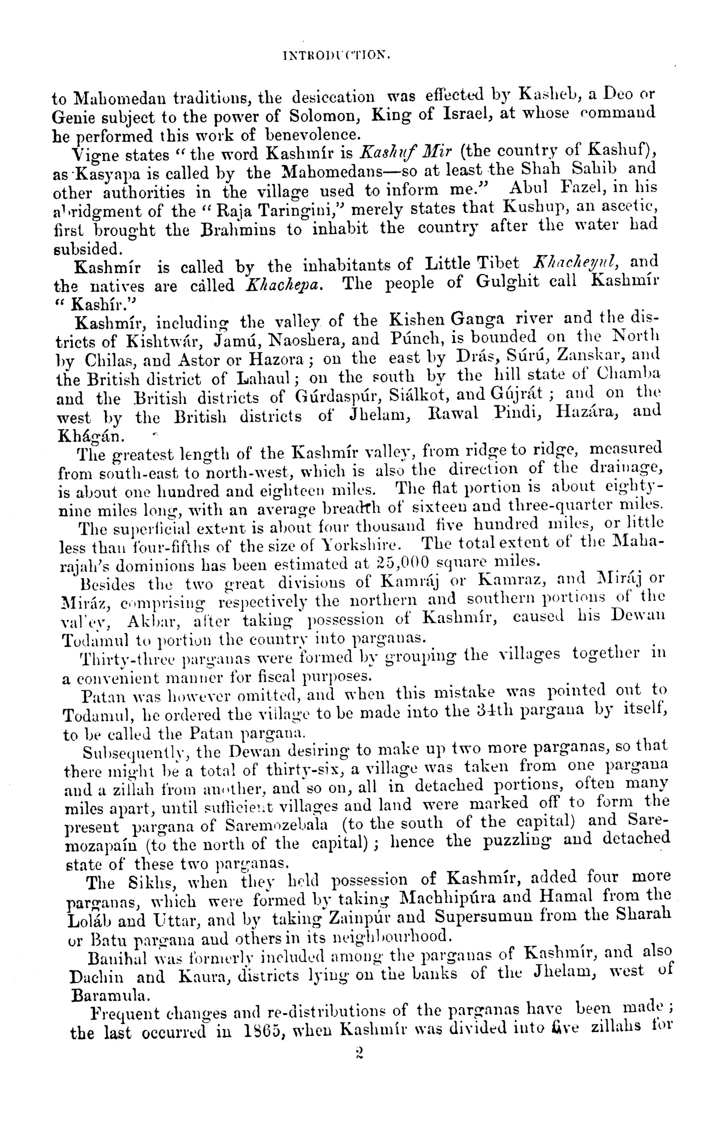 A Gazetteer Of Kashmir And The Adjacent Districts  [English]