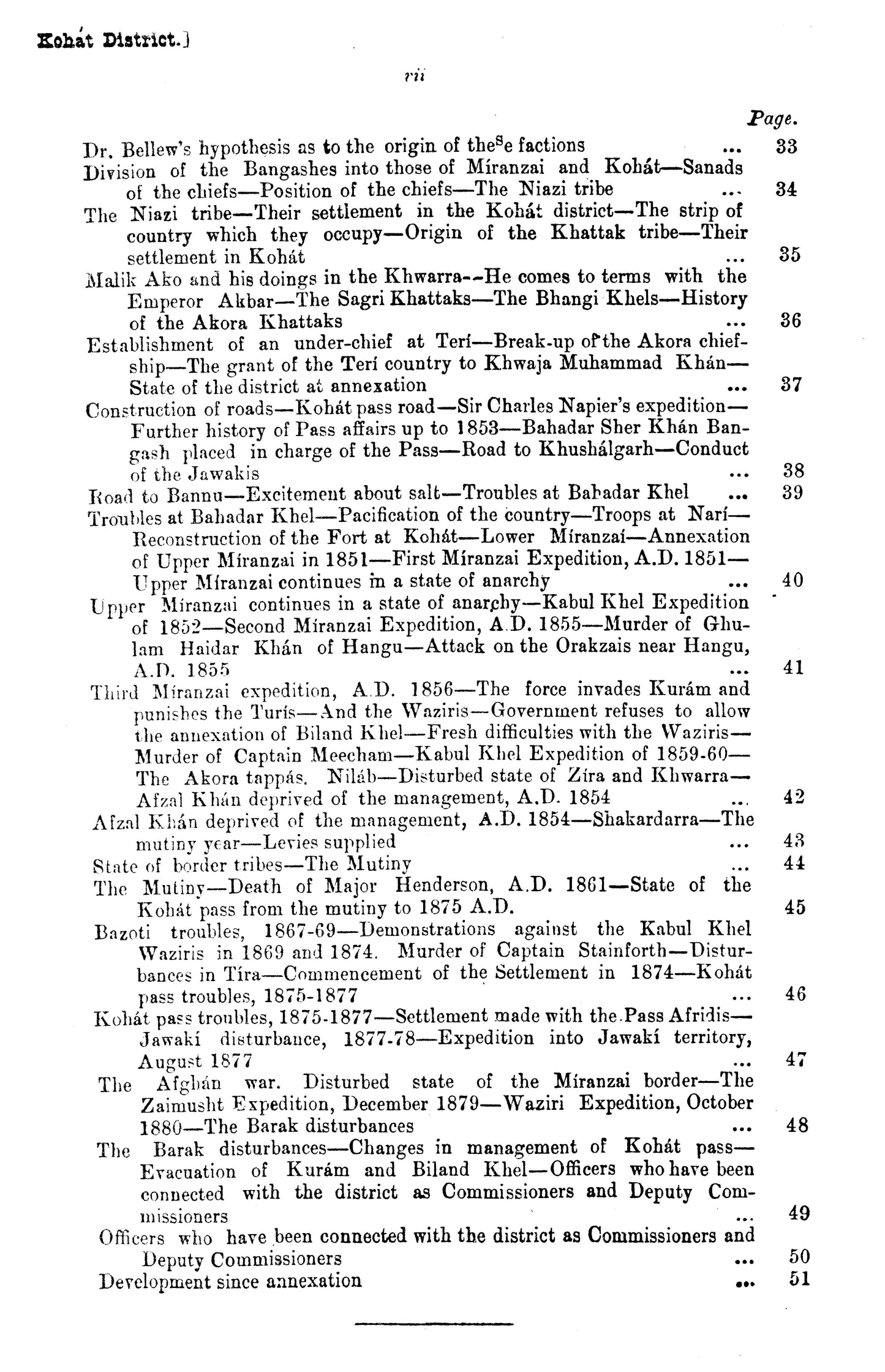 Gazetteer Of The Kohat Dist. 1883-84  [English]