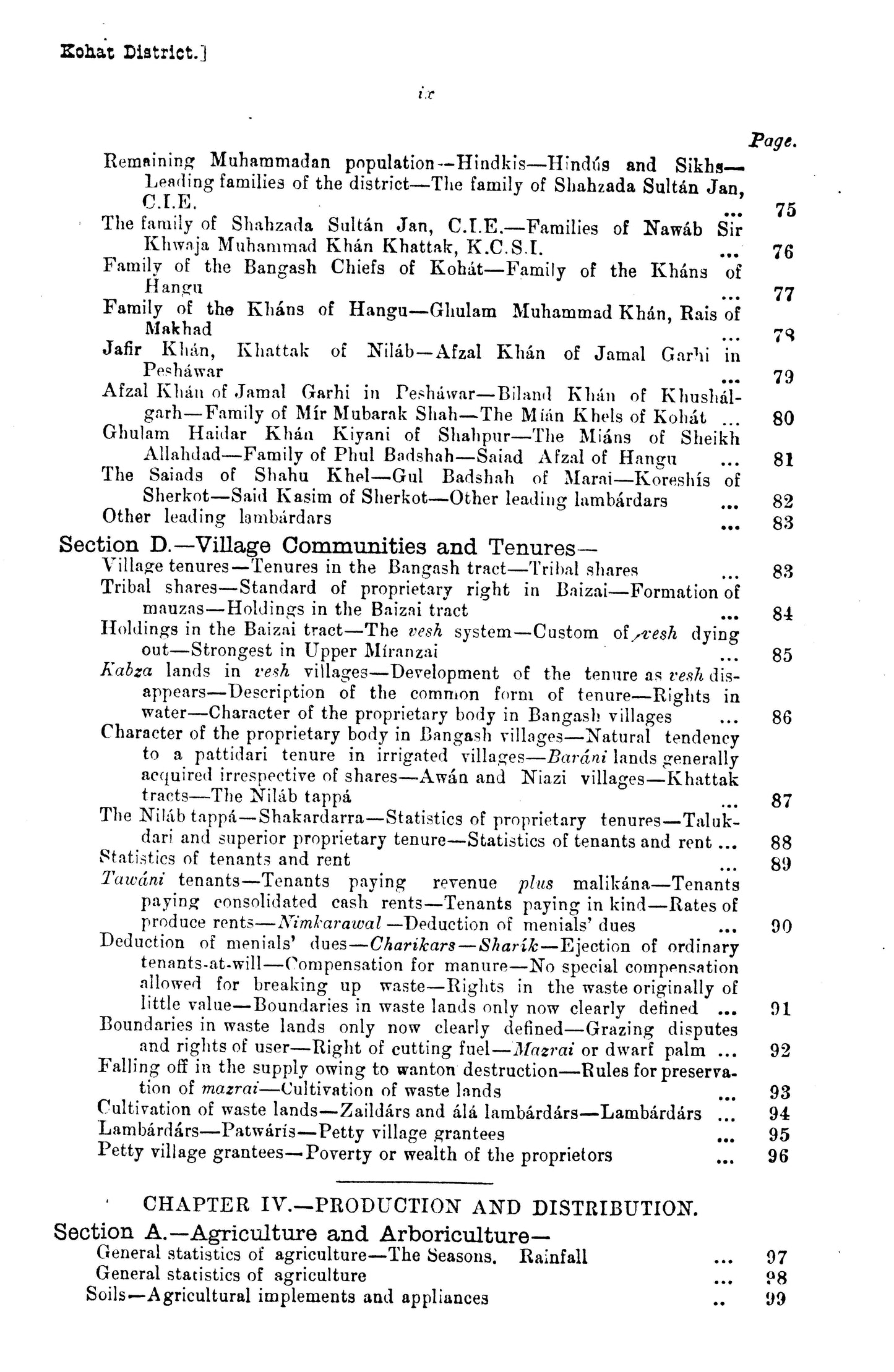 Gazetteer Of The Kohat Dist. 1883-84  [English]