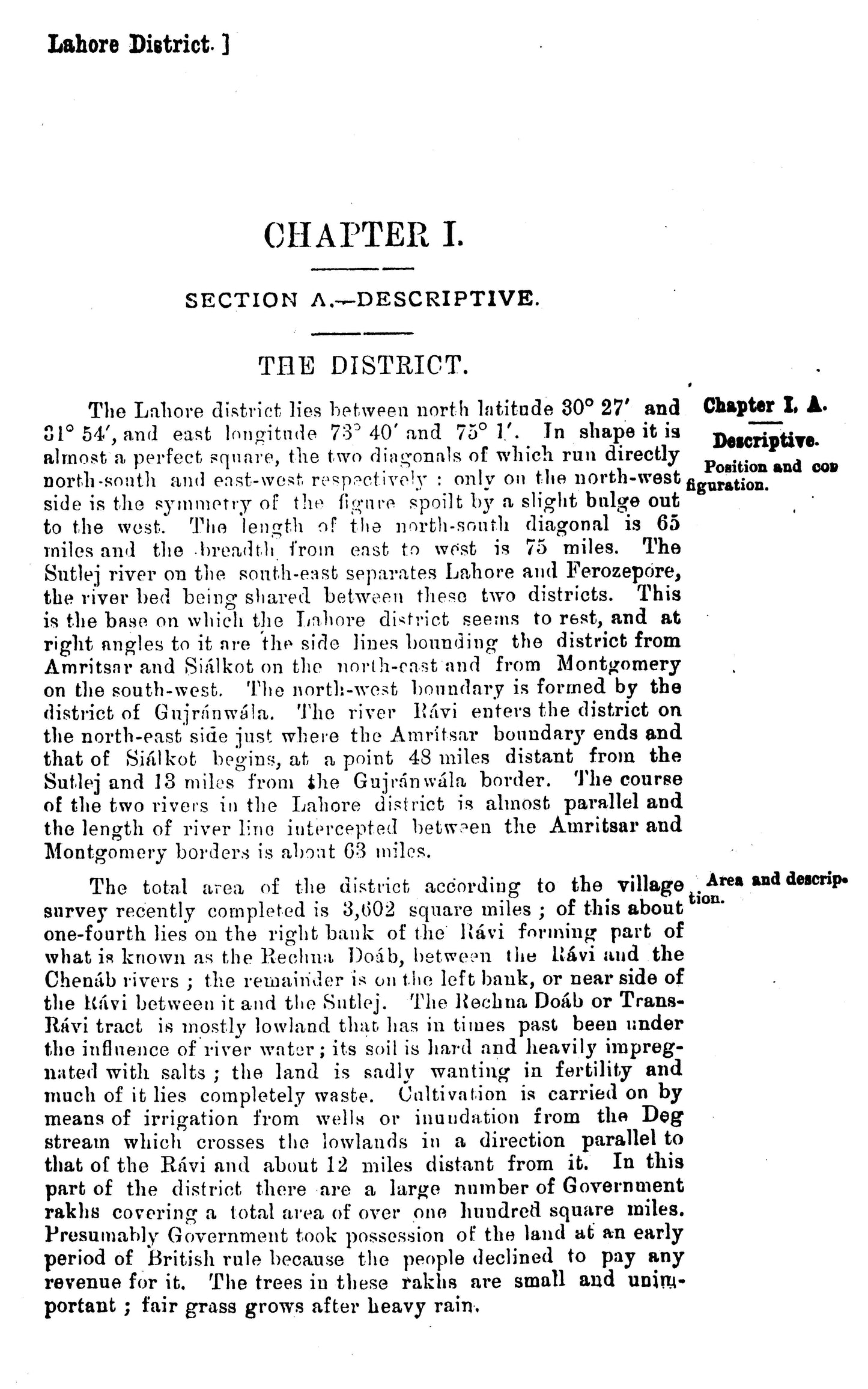 Gazetteer Of The Lahore District 1893-94  [English]