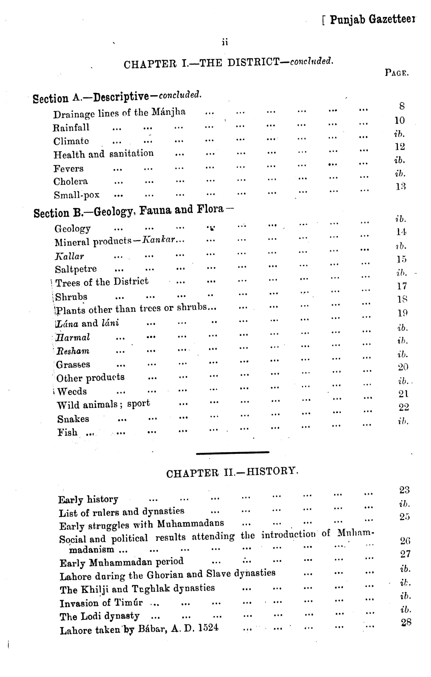 Gazetteer Of The Lahore District 1893-94  [English]