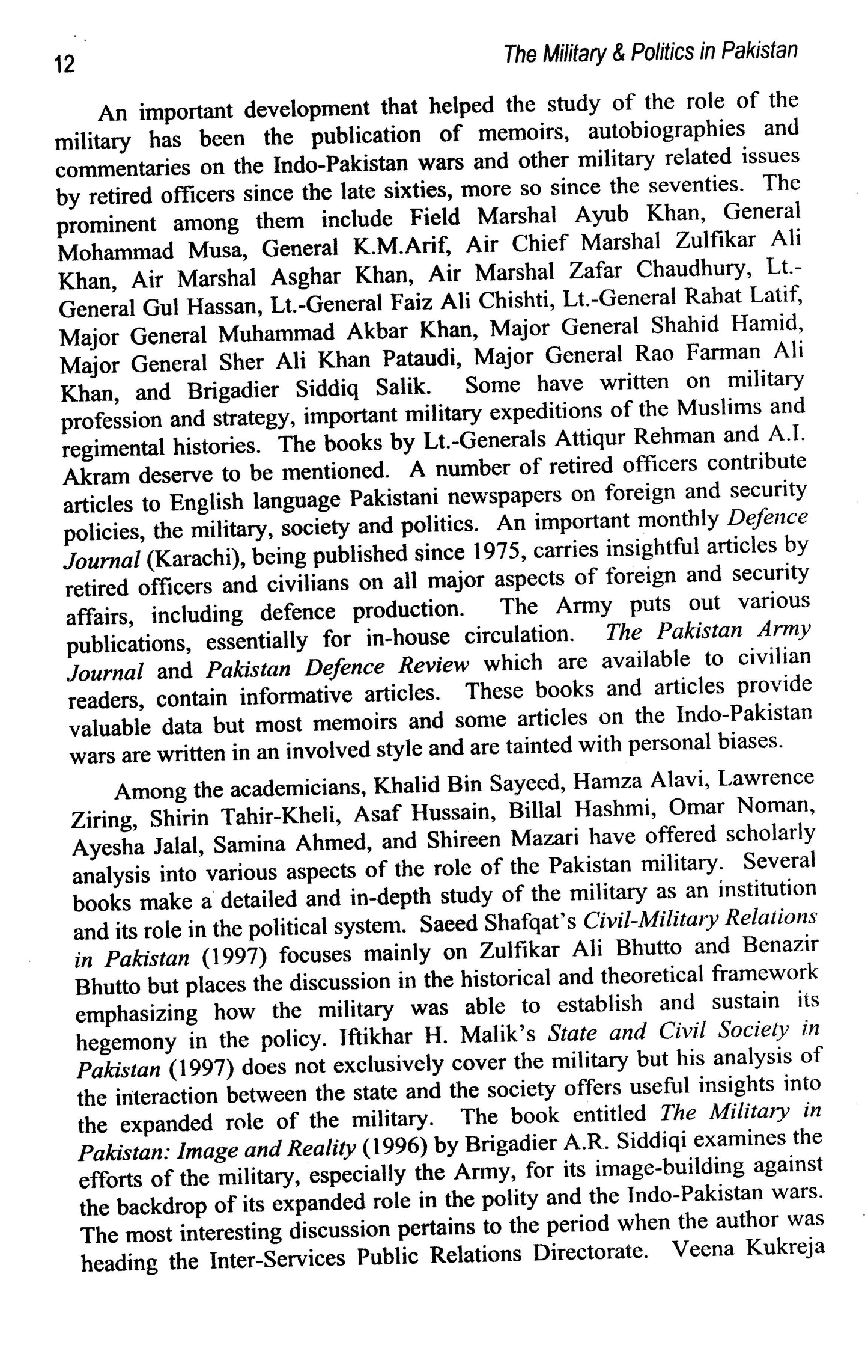 The Military & Politics In Pakistan 1947-1997  [English]