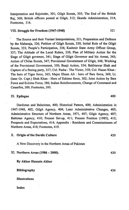 History Of Northern Areas Of Pakistan Upto 2000  [English]