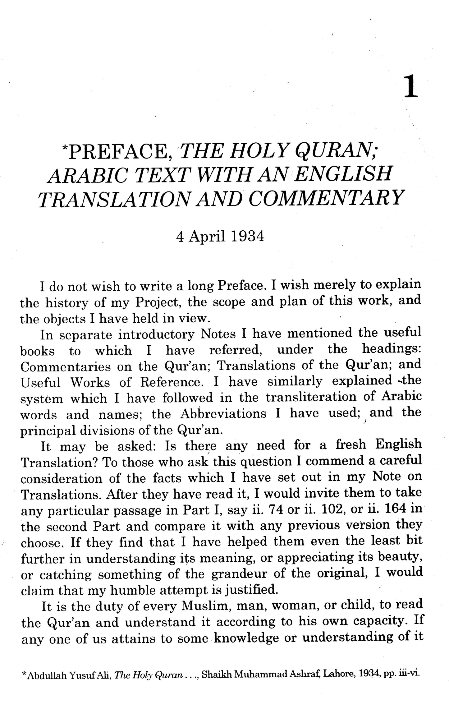 Abdullah Yusuf Ali's Notes On The Quran  [English]