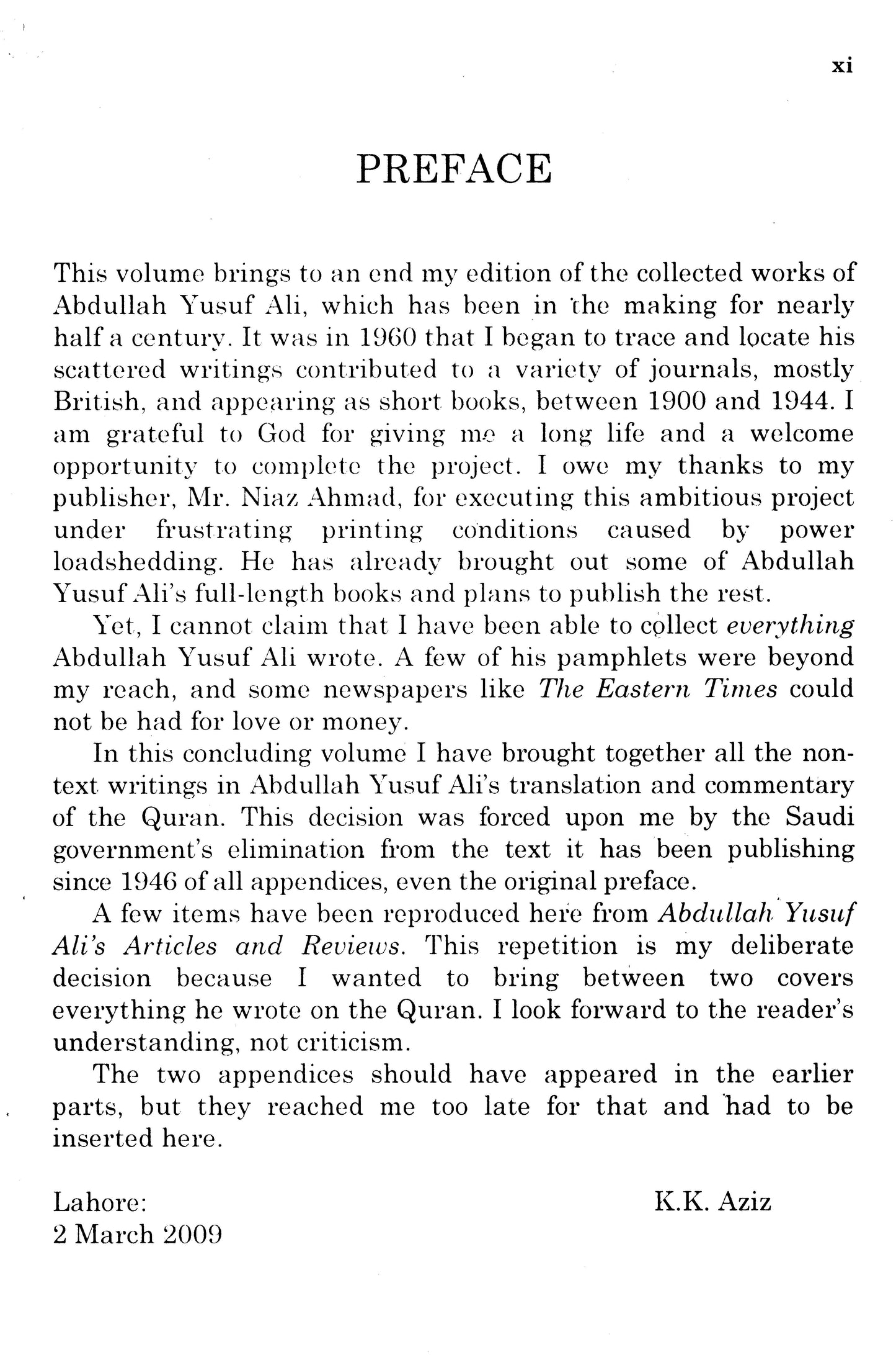 Abdullah Yusuf Ali's Notes On The Quran  [English]