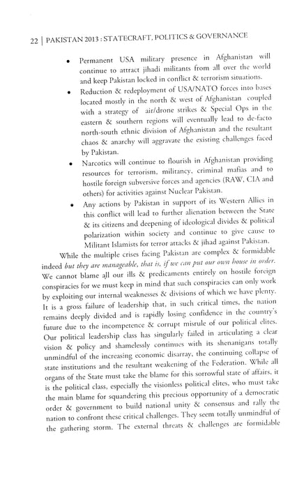 Pakistan 2013: Views On Statecraft, Politics  [English]