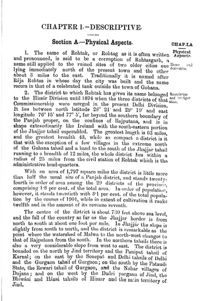 Punjab District Gazetteer, Rohtak District 1910  [English]