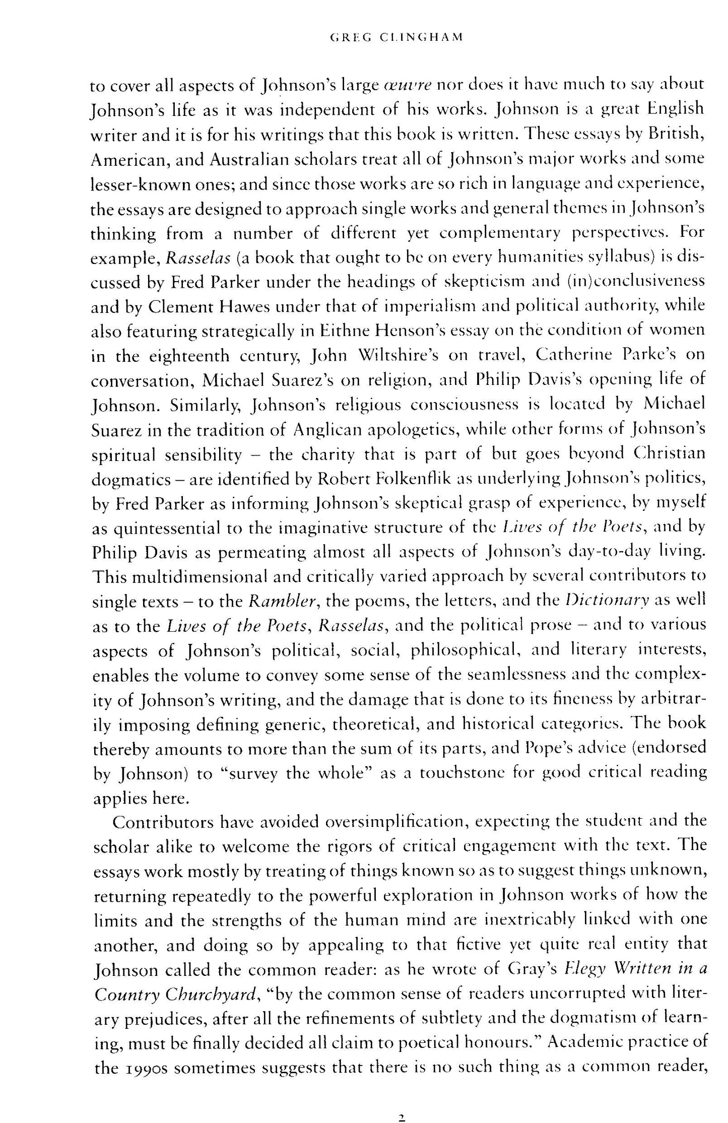 The Cambridge Companion To Samuel Johnson - Greg Clingham[English]