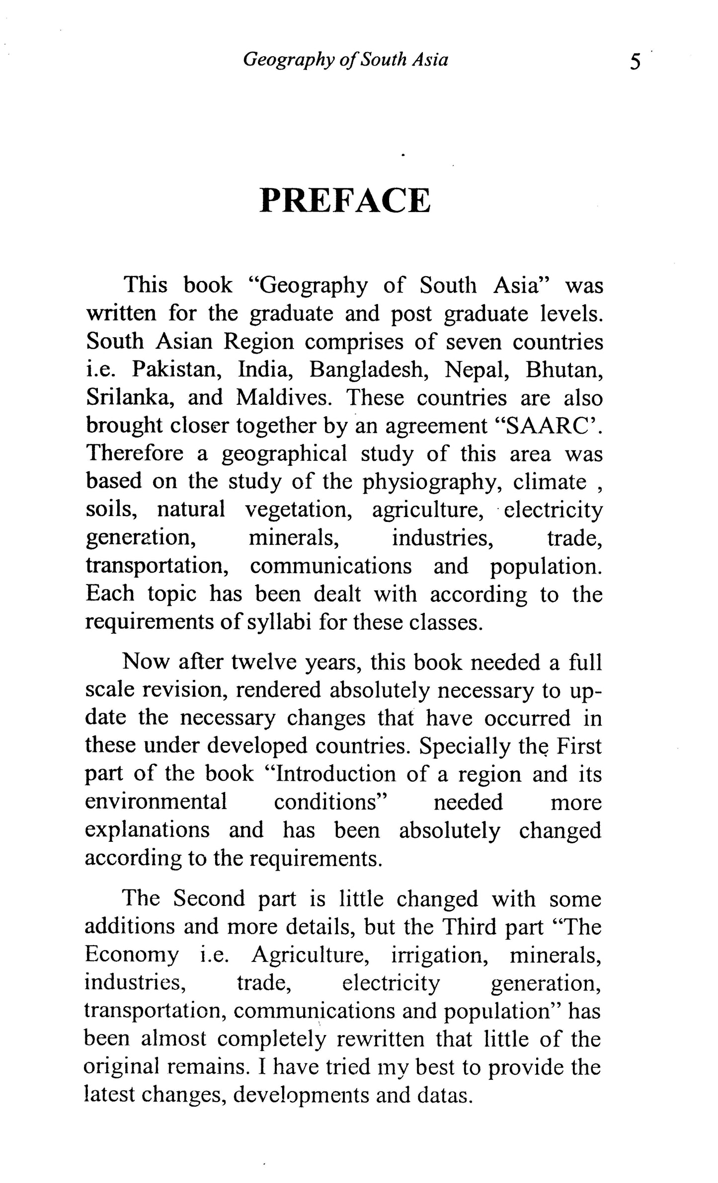 Geography Of South Asia  [English]