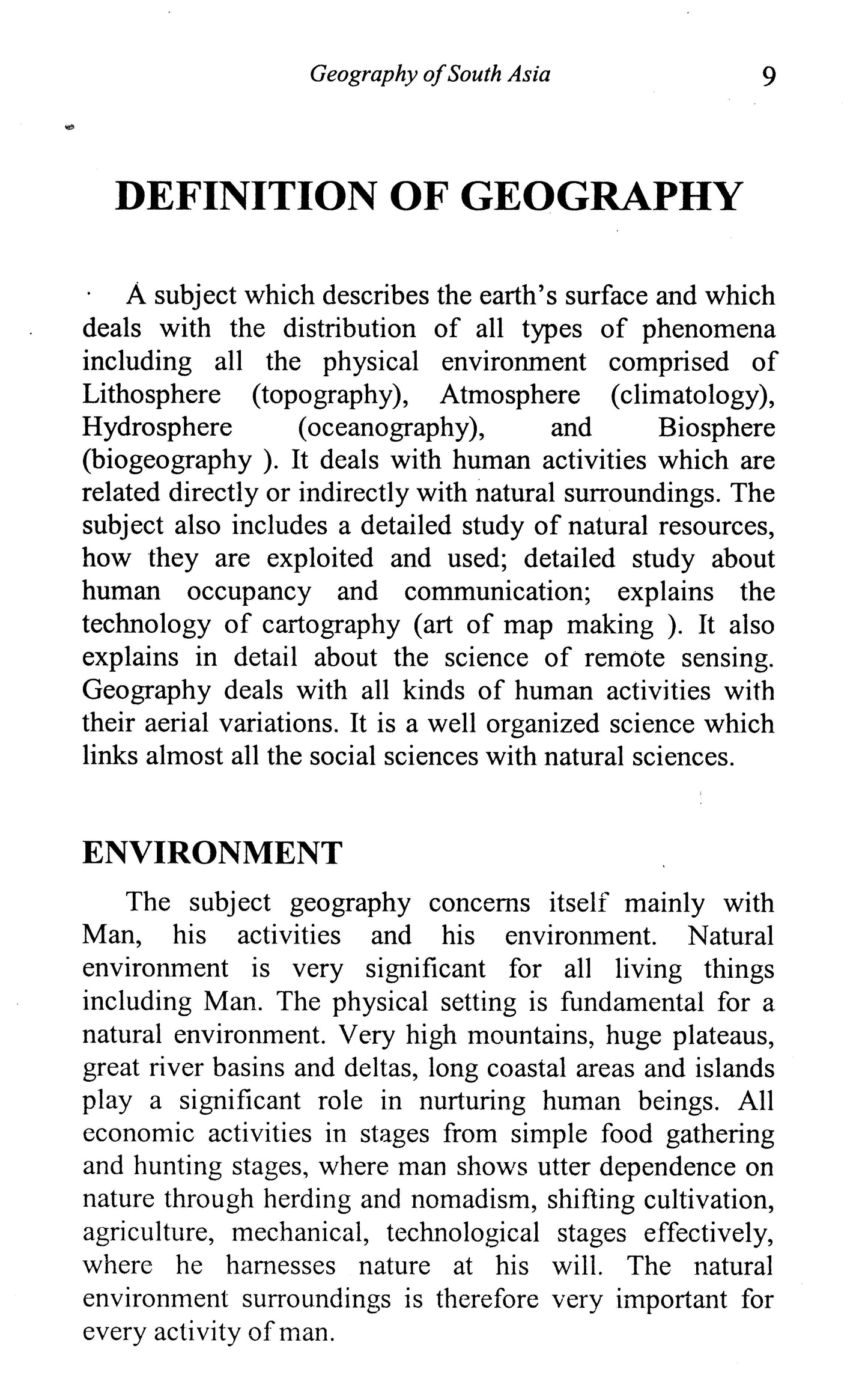 Geography Of South Asia  [English]