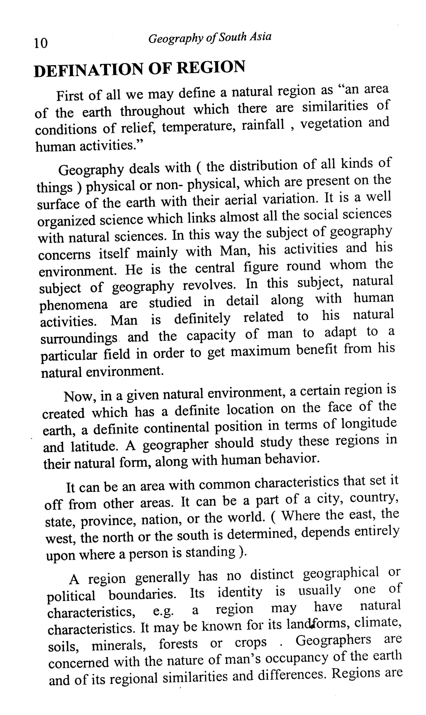 Geography Of South Asia  [English]