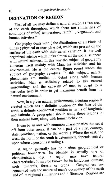 Geography Of South Asia  [English]