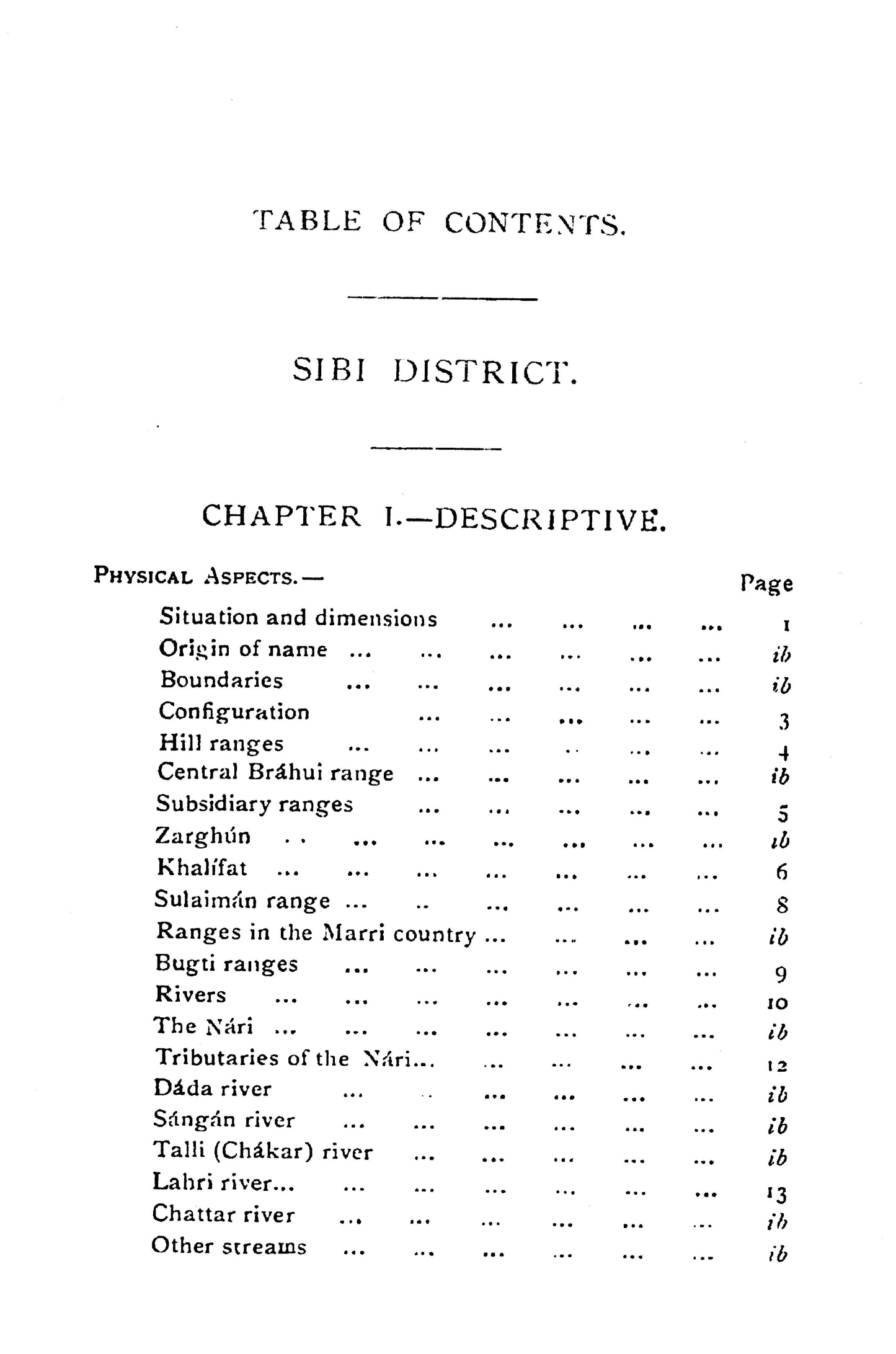 Gazetteer Sibi District 1907  [English]