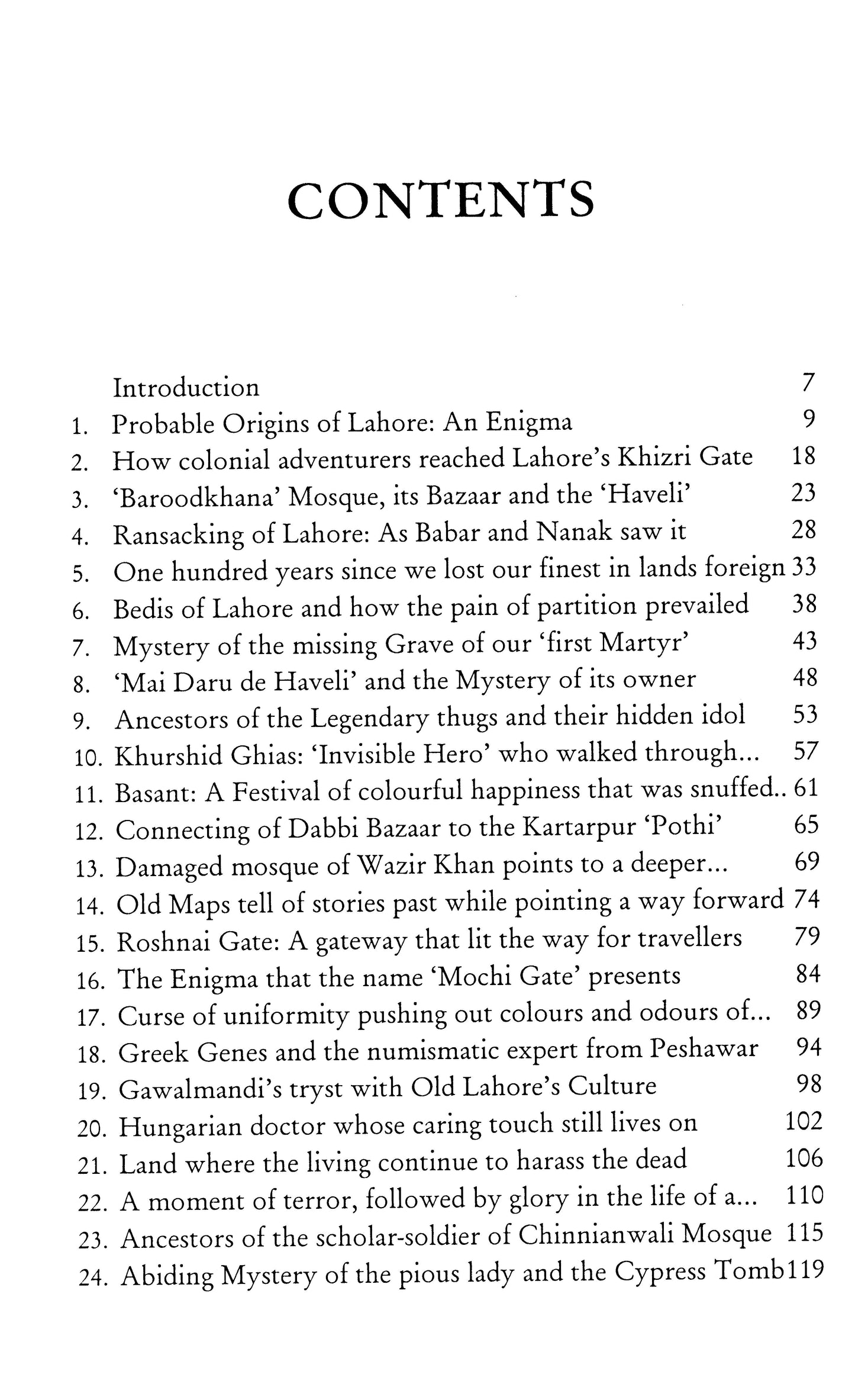 The Lahore Collection: The Probable Origins of Lahore and other Narrations  [English]