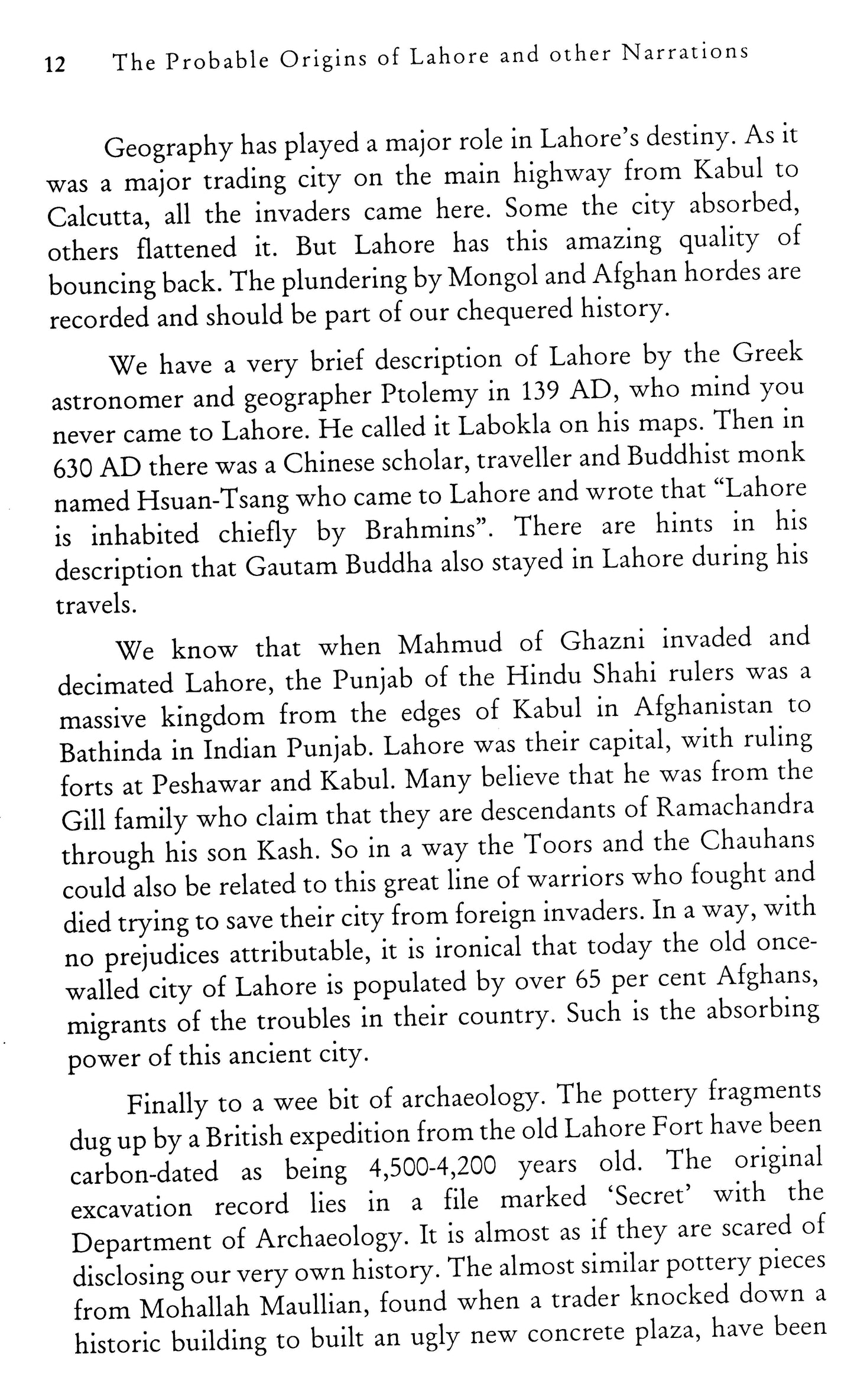 The Lahore Collection: The Probable Origins of Lahore and other Narrations  [English]