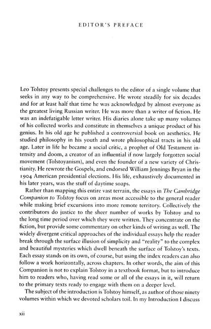 The Cambridge Companion To Tolstoy - Donna Tussing Orwin [English]