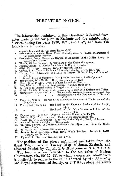 A Gazetteer Of Kashmir And The Adjacent Districts [English]